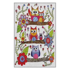 Owls csúszásgátlós gyerekszőnyeg, 100 x 200 cm - Homefesto