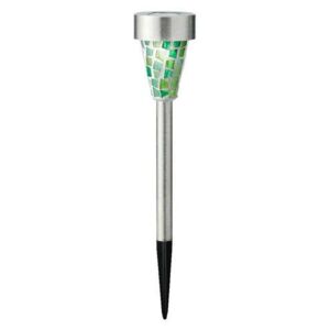 Napelemes leszúrható szolár LED lámpa, 28 cm, hideg fehér Zöld