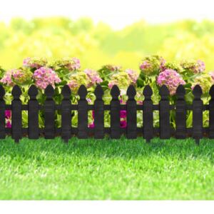 Virágágyás szegély / kerítés (51 x 30 cm, fekete)