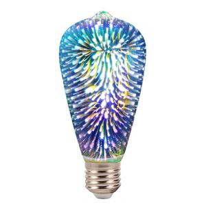 V-TAC LED lámpa Designer tűzijáték 3D effekt filament (3W/300°) ST64 - meleg f