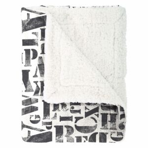 Mistral Home Alphabet bolyhos takaró, fekete, 130 x 170 cm