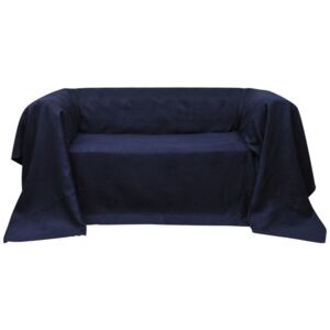 VidaXL Mikro szálas kanapé terítő / védőhuzat 140 x 210 cm sötétkék