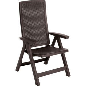 Montreal barna műanyag kerti szék | 2 db egy csomagban