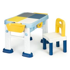 EcoToys Gyermek játszóasztal 6in1, székek, táblák, HC493113