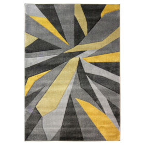Shatter Ochre sárga-szürke szőnyeg, 80 x 150 cm - Flair Rugs
