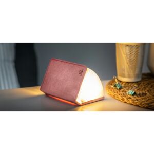 Összecsukható lámpa "Smart Book" mini, rózsaszín textil - Gingko