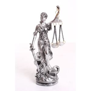 JUSTITIA, az igazság Istennője L-057 - ezüst (19x6 cm)