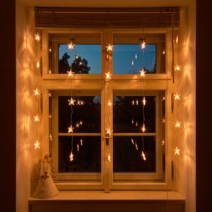 Karácsonyi világítás ablakba - csillagok