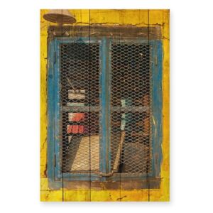 Yellow Window borovi fenyő falitábla, 40 x 60 cm - Really Nice Things