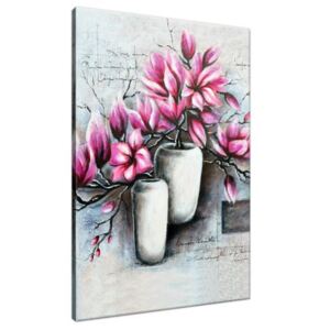 Kézzel festett kép Rózsaszín magnóliák a vázában 70x100cm RM3906A_1AB