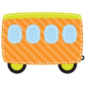 Falmatrica gyerekeknek Narancssárga vagon 10x10cm NK4391A_1HP