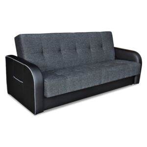Milano bis ágyazható, karfás kanapé ka064 (sötétszürke - fekete)