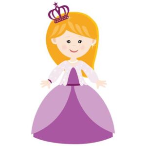Falmatrica gyerekeknek Kis királynő szép ruhában 10x10cm NK4237A_1HP