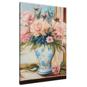Kézzel festett kép Színes virágok vázában 70x100cm RM2738A_1AB