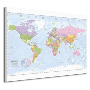 Vászonkép Politikai világtérkép - Miller 90x120cm WDC96116