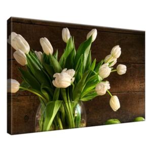 Vászonkép Fehér tulipánok 30x20cm 1364A_1T