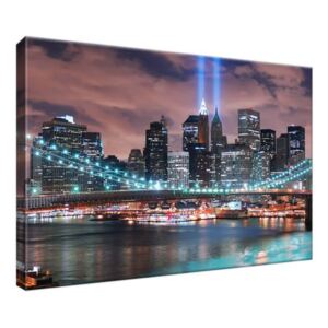 Vászonkép New York Manhattan színes panoráma 30x20cm 2334A_1T