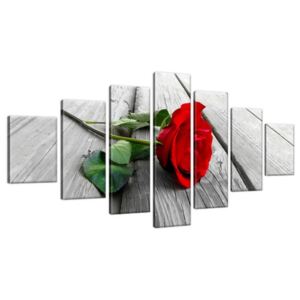 Vászonkép Magányos rózsa a mólón 210x100cm 1858A_7A