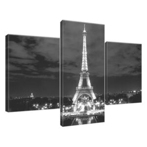 Vászonkép Eiffel-torony fekete-fehér 90x60cm 518A_3B