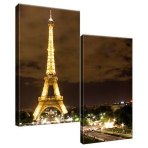 Vászonkép Éjjeli Eiffel-torony Párizs 60x60cm 135A_2A