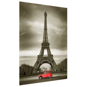 Nyomatos roletta Vörös autó az Eiffel-torony előtt Párizsban 110x150cm FR3533A_1ME