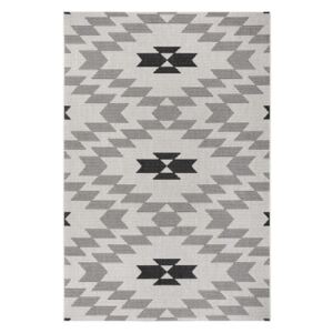Geo fekete-fehér kültéri szőnyeg, 160 x 230 cm - Ragami