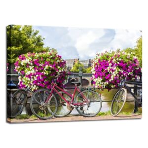 Canvas Watercolor Bikes fali képek, 60 x 80 cm - Styler