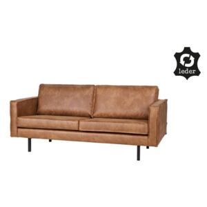 Rodeo barna kétszemélyes kanapé, újrahasznosított bőrhuzattal - BePureHome
