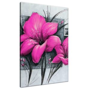 Kézzel festett kép Gyönyörű rózsaszín pipacsok 70x100cm RM2456A_1AB