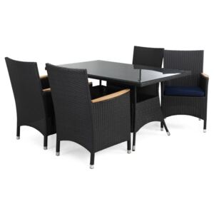 Asztal és szék garnitúra VG4688 Fekete