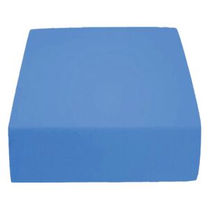Frottír kék lepedő 200x220 cm