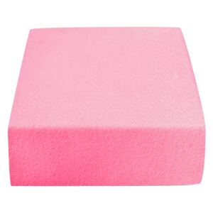 Frottír rózsaszín lepedő 200x220 cm