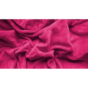 Rózsaszín mikroplüss lepedő 180x200 cm