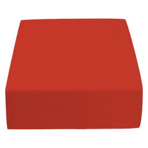 Jersey piros lepedő 90x200 cm Grammsúly: Lux (190 g/m2)