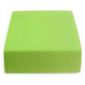 Jersey zöld lepedő 90x200 cm Grammsúly: Lux (190 g/m2)