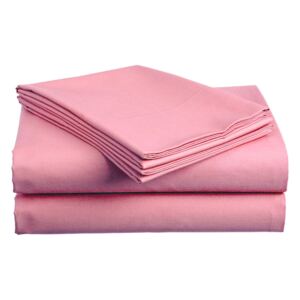 Rózsaszín pamut lepedő 230x240 cm Méretek: 230 x 240 cm (franciaágy), Grammsúly: Standard (135 g/m2)