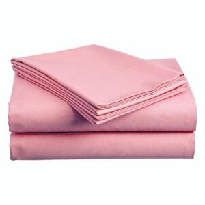 Rózsaszín pamut lepedő 140x240 cm Méretek: 140 x 240 cm (egyszemélyes ágy), Grammsúly (rost sűrűség): Standard (130 g/m2)