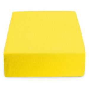 Jersey sárga lepedő 180x200 cm Grammsúly: Lux (190 g/m2)