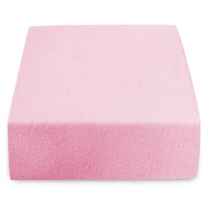 Frottír rózsaszín lepedő 90x200 cm Grammsúly: Lux (200 g/m2)