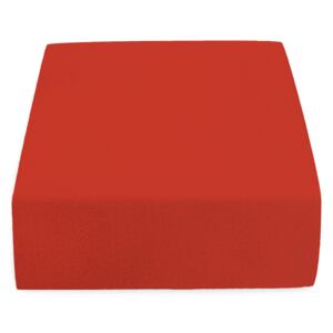 Frottír piros lepedő 90x200 cm Grammsúly: Lux (200 g/m2)