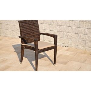 Exterio Cuba komfort szék barna színben