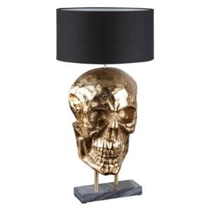 Design asztali lámpa Skull 76 cm fekete-arany