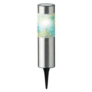 Napelemes leszúrható szolár LED lámpa, 22 cm, hideg fehér - zöld
