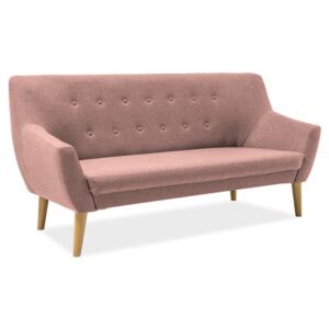 Nordic 3 háromszemélyes kanapé Rózsaszín szövet