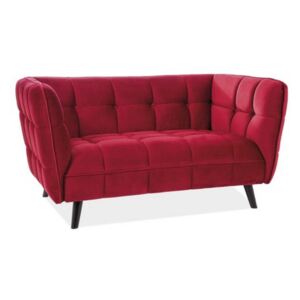 Castello 2 Velvet kétszemélyes kanapé piros