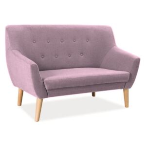 Nordic 2 kétszemélyes kanapé rózsaszín szövet