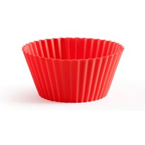 Single 6 db-os piros szilikon muffin sütőforma szett, ⌀ 7 cm - Lékué