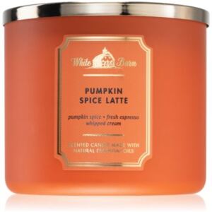 Bath & Body Works Pumpkin Spiced Latte illatos gyertya esszenciális olajokkal I. 411 g