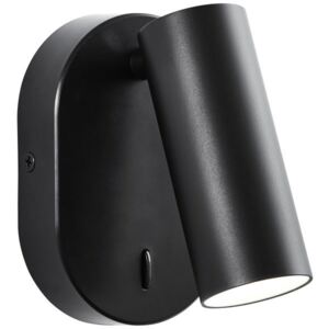 Soeren - Beépített kapcsolós LED fali spot, matt fekete, 410lm - Brilliant-G83010/06