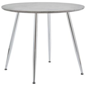 VidaXL betonszürke és ezüstszínű MDF étkezőasztal 90 x 73,5 cm